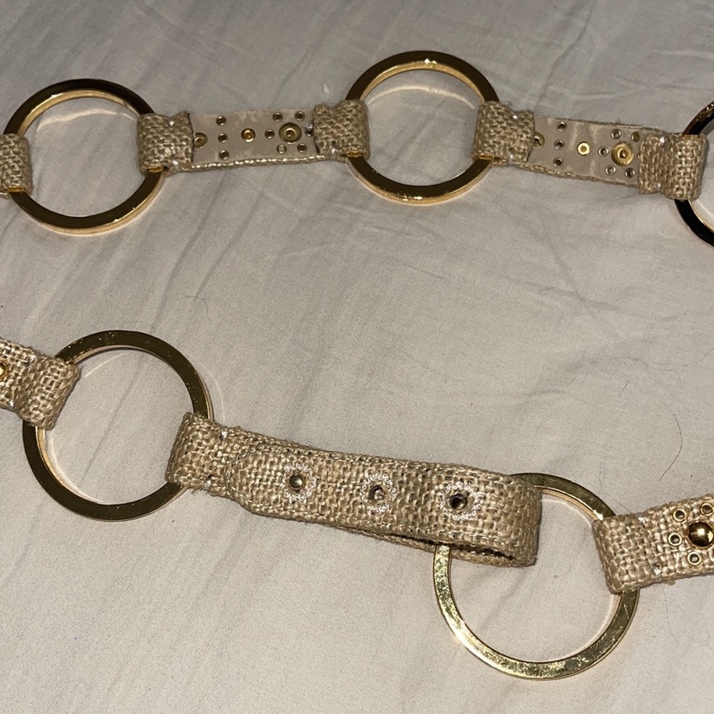 Gold Loop With Canvas Belt - image 2